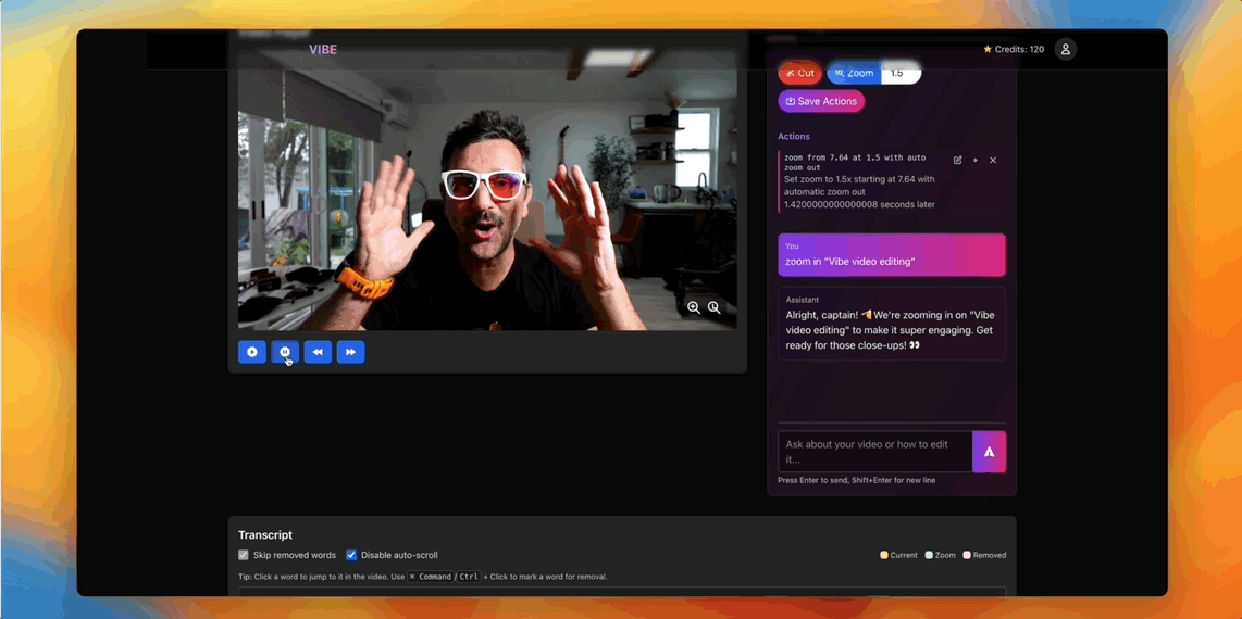 Smart zoom and effects demo
